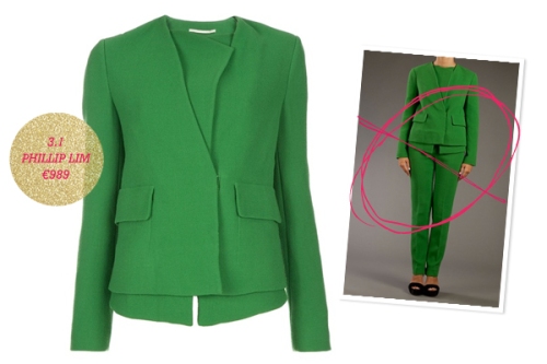 green jacket wool 3.1 phillip lim